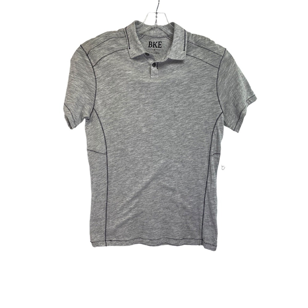 Buckle‎ BKE Mens Sz Medium Grey  Cotton Golf Polo Shirt (AA29) NWTs